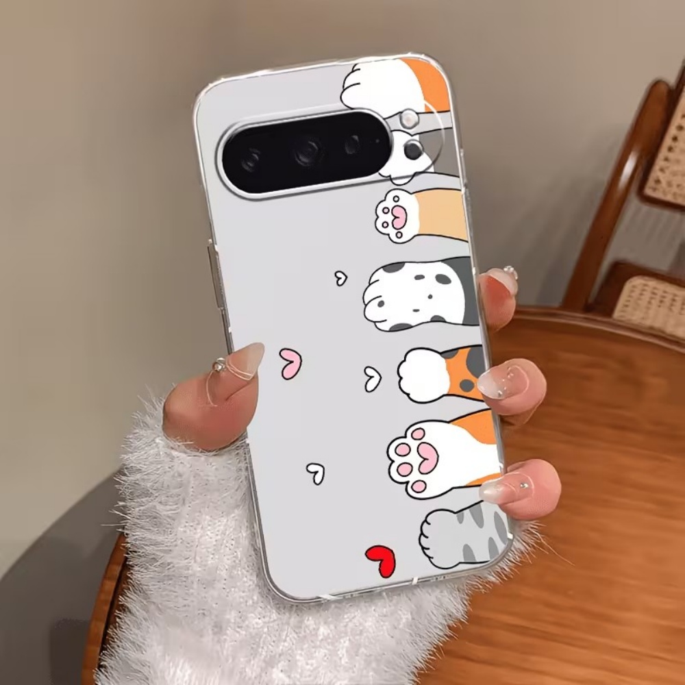 Google Pixel 8A - Casing Ponsel Silikon Bening Kristal Cetak