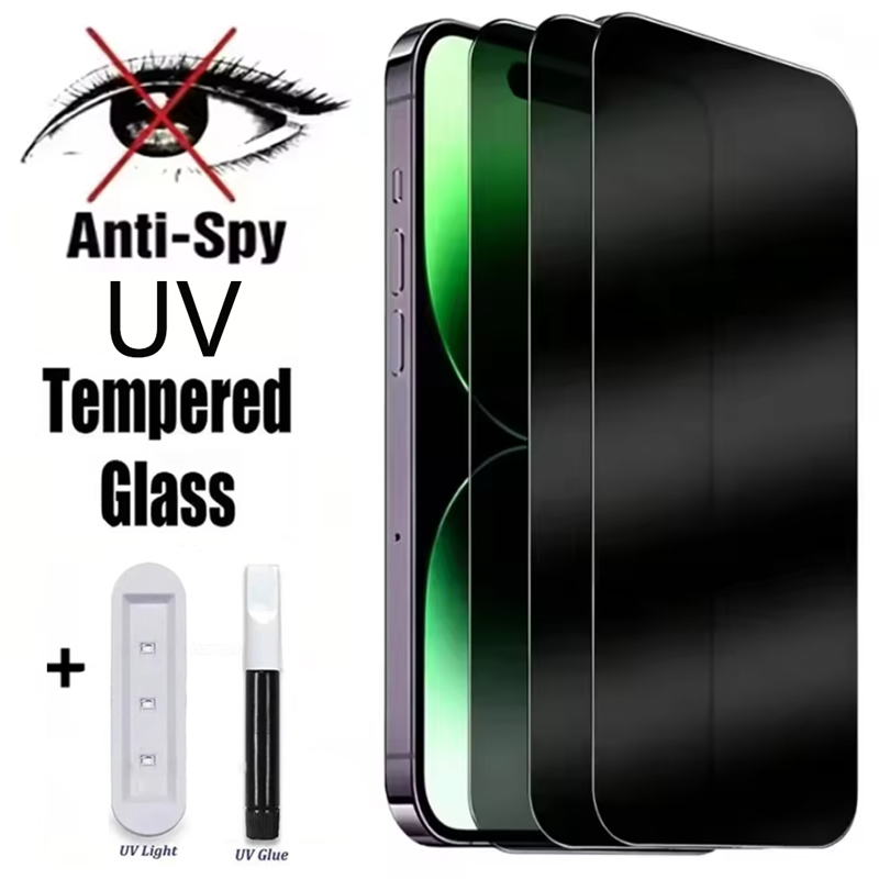 Huawei Mate 60 - Kaca Tempered Privasi UV Glue Untuk