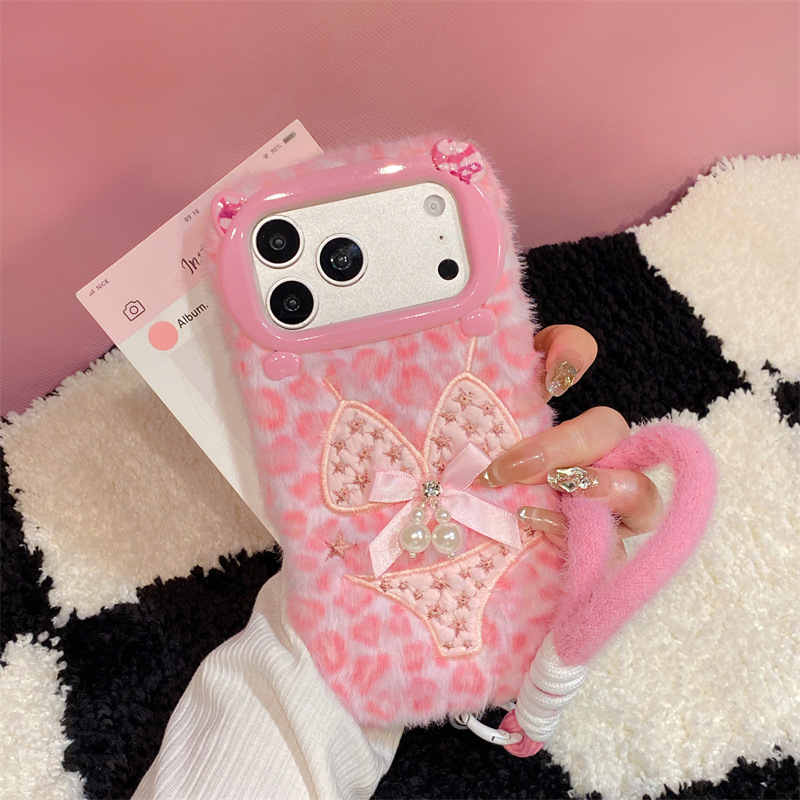 Apple Iphone 16 - Casing HP Mewah Motif Bikini Leopard