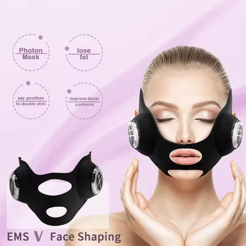 Galvanic Skin Sensor - Masker Wajah EMS Pengangkat Wajah V