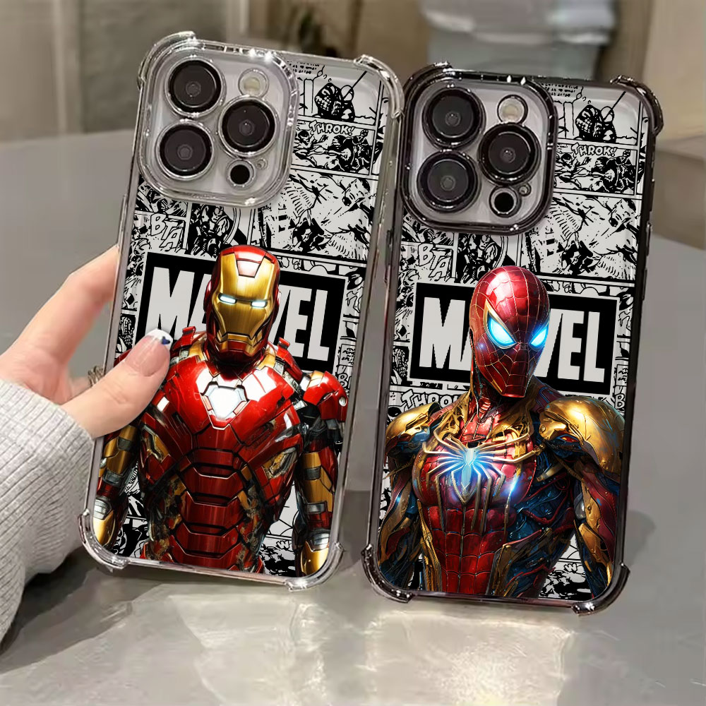 Xiaomi Poco X6 - Casing Ponsel Komik Marvel Spiderman Ironman