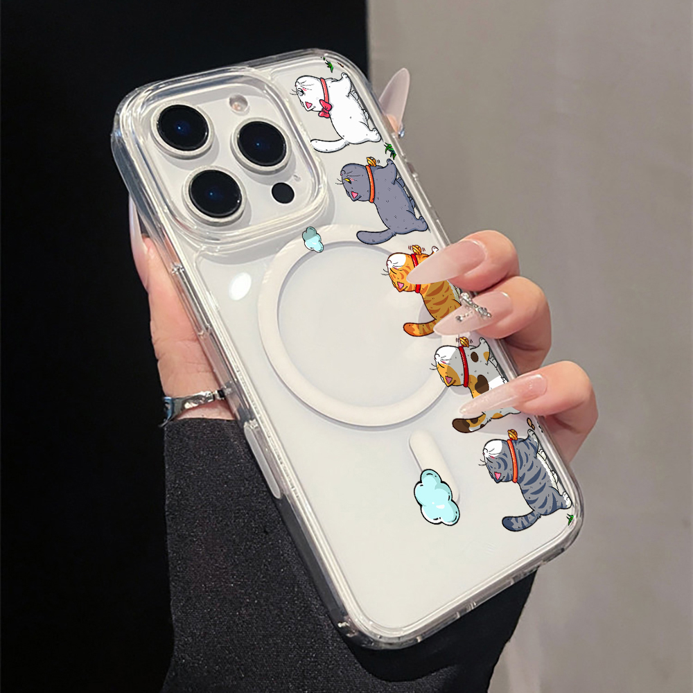 Apple Iphone 16 - Casing HP Akrilik Motif Kucing Kartun