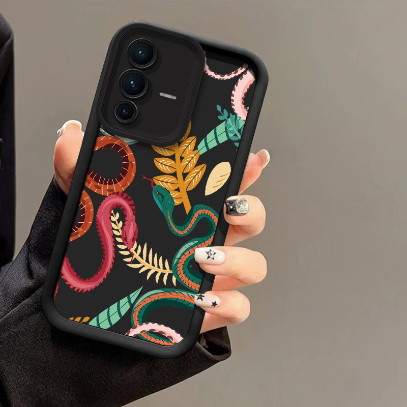 Vivo V40 - Casing Ponsel Motif Ular Mewah Untuk