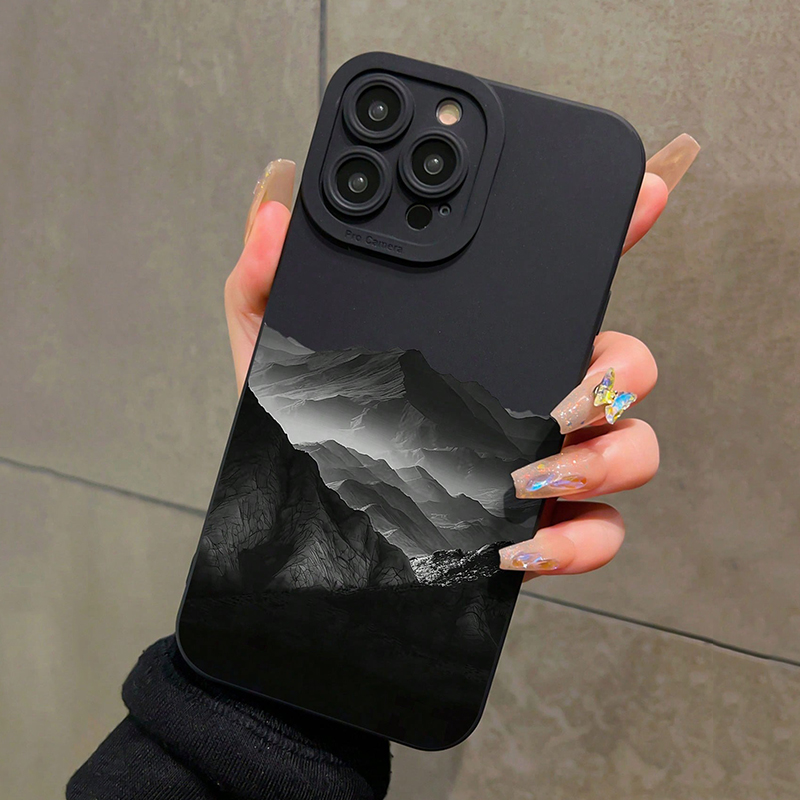 Xiaomi Redmi Note 14 - Casing Ponsel Silikon Desain INS Gunung
