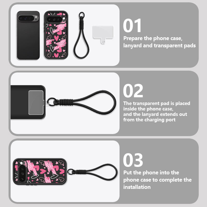 Casing Ponsel Motif Hati Untuk - Google Pixel 8A ulasan dan harga