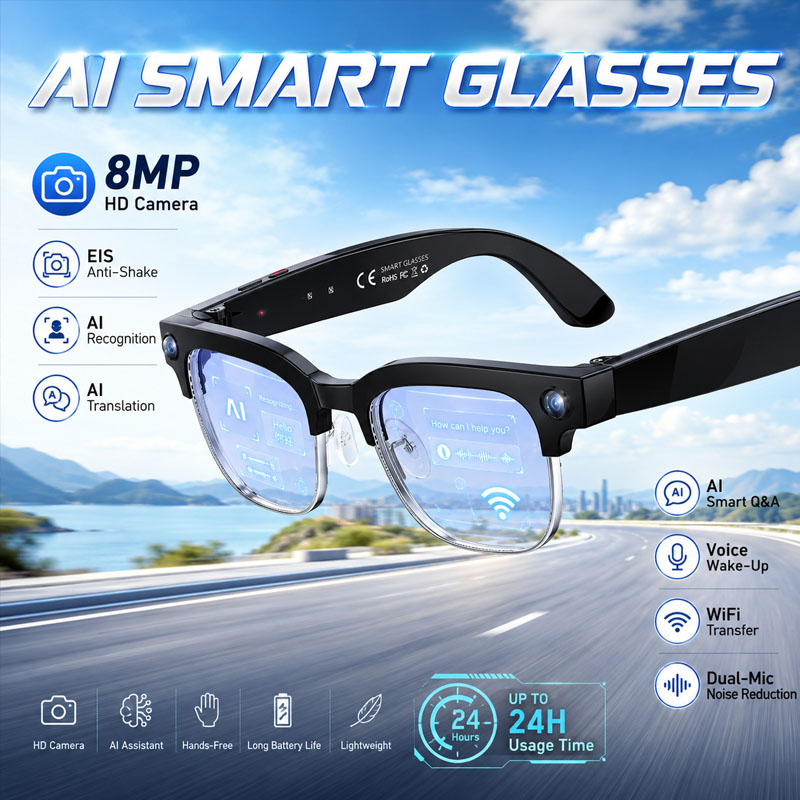 Kacamata Pintar W630 HeyCyan A - Smart Glasses Lens ulasan dan harga
