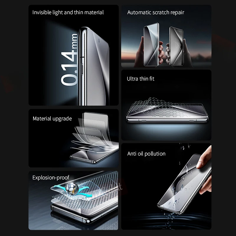 2-4buah Film hidrogel lengkung - Vivo V40 ulasan dan harga