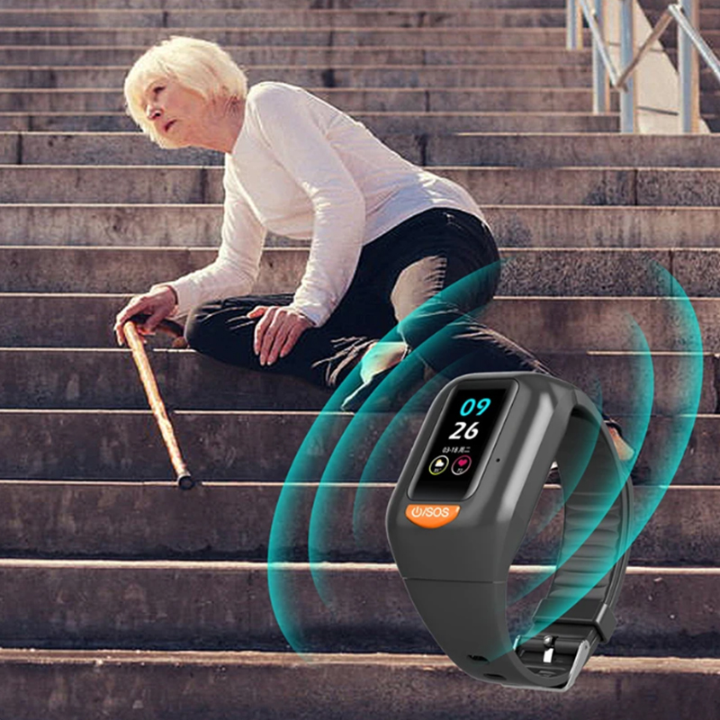 Jam Tangan Pintar 4G Lansia Te - Fall Detection Watch ulasan dan harga