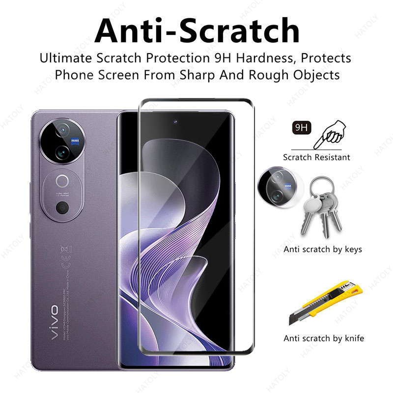 Kaca penuh 3D pelindung layar  - Vivo V40 ulasan dan harga
