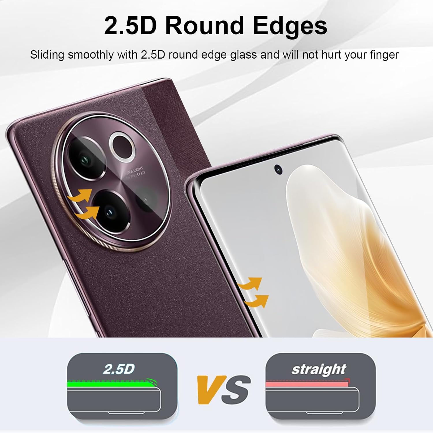 Kaca Tempered 3D melengkung 9H - Vivo V40 ulasan dan harga