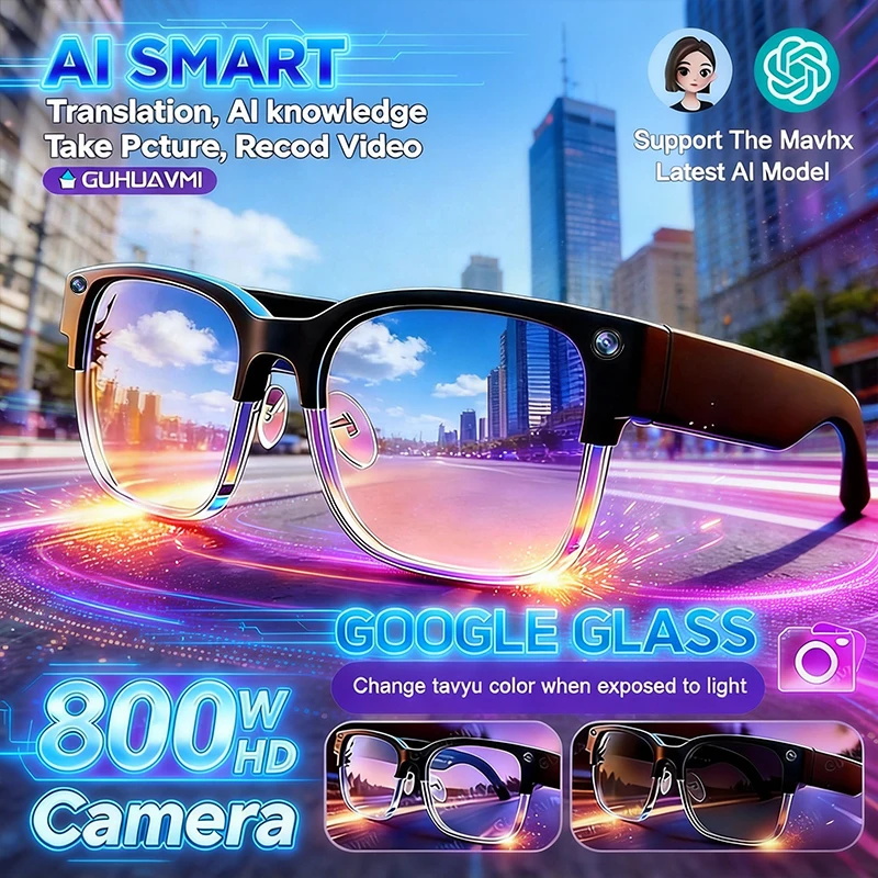 Kacamata Pintar Kamera 800W Pi - Smart Glasses Lens ulasan dan harga