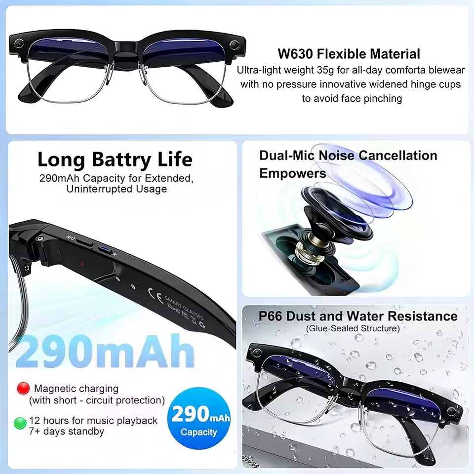 Kacamata Pintar Kamera 800W Pi - Smart Glasses Lens ulasan dan harga