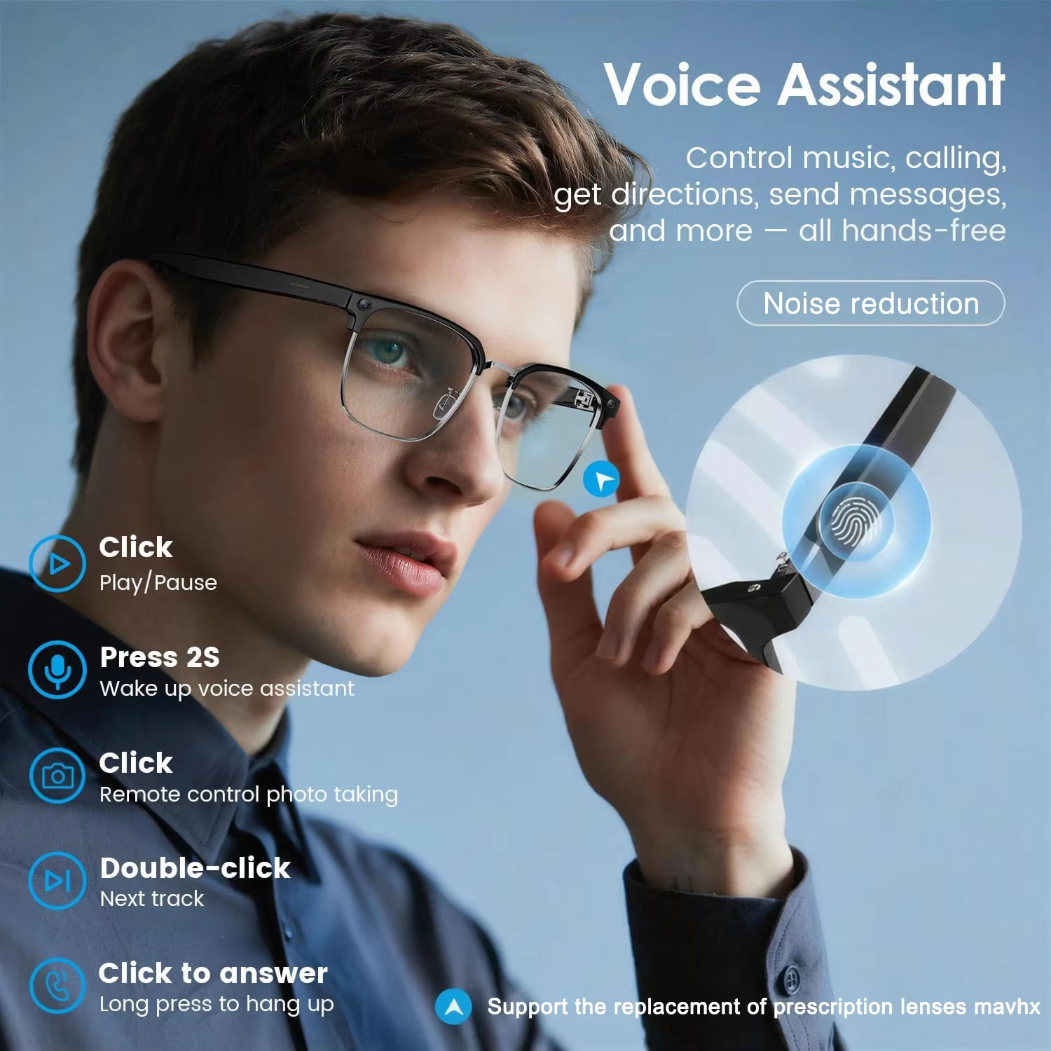 Kacamata Pintar Kamera 800W Pi - Smart Glasses Lens ulasan dan harga